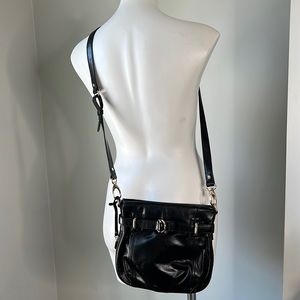 Vintage Black Leather DKNY Shoulder Bag